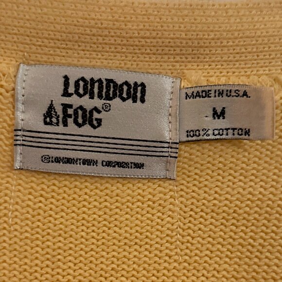 London Fog Women Cardigan Sweater Size Medium 100% Cotton - Picture 2 of 6
